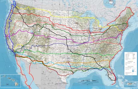 USA Bicycle Touring Map