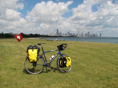 On the waterfront bike path near Chicago.