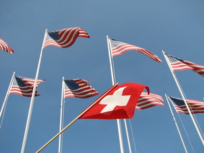 Boulevard of 1000 flags, well, 1001, including mine... in Eastlake, OH.