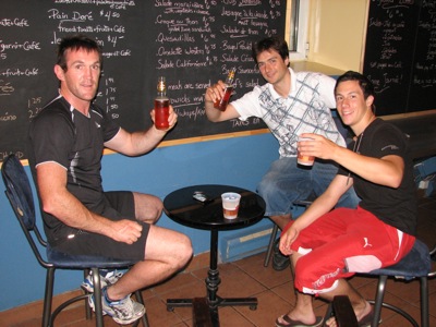 Making friends at the Hostel in Montreal, QC.