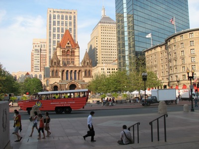 Spending the evening in Boston, MA, close to the Hostel.