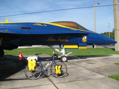 Blue Angels F/A 18 at the Jacksonville Naval Air Station.
