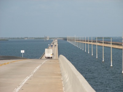 On the 7 mile bridge, just a few miles out of Marathon, FL.