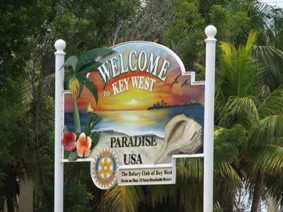 Entering Key West...