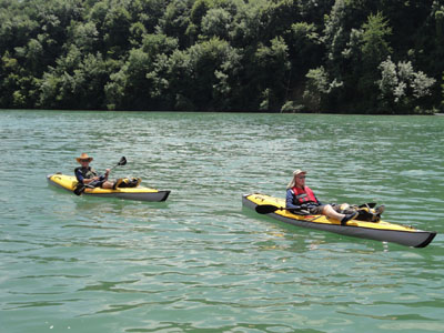 Auf dem Hochrhein bei Eglisau.