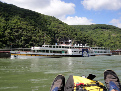 Ausflugsschiff "Goethe" am Mittelrhein.