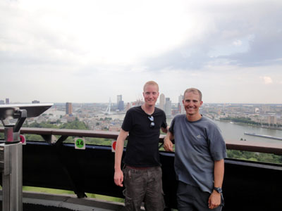 Aussicht über Rotterdam vom Euromast aus.